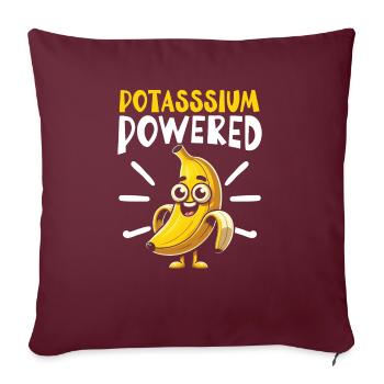 Banana Lover Mangeur de bananes Nourriture Fruits Tropicaux - Housse de coussin décorative 45 x 45 cm - bordeaux - Devant