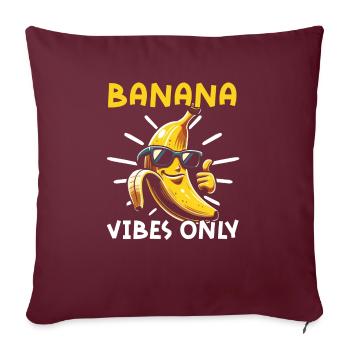 Banana Lover Mangeur de bananes Nourriture Fruits Tropicaux - Housse de coussin décorative 45 x 45 cm - bordeaux - Devant