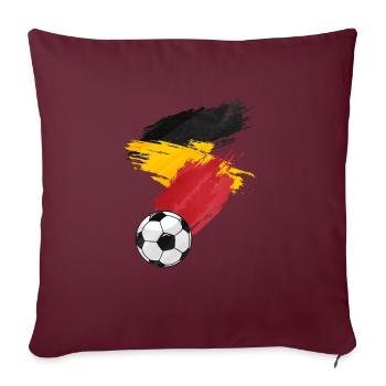 Belgique Soccer Football Drapeau - Housse de coussin décorative 45 x 45 cm - bordeaux - Devant