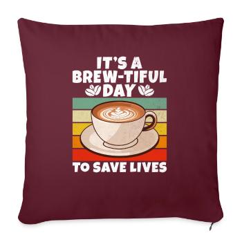 Coffee Gifts - Sofakissenbezug 45 x 45 cm - Burgunderrot - Vorne