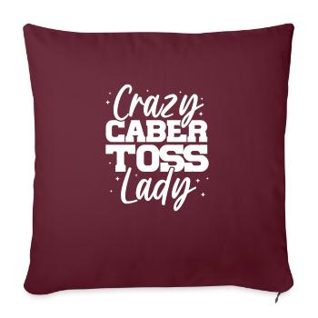 Crazy Caber Toss Lady Lanceur de tronc d’arbre - Housse de coussin décorative 45 x 45 cm - bordeaux - Devant