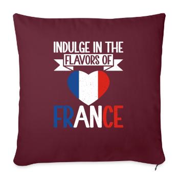 Cadeaux de cuisine française - Housse de coussin décorative 45 x 45 cm - bordeaux - Devant