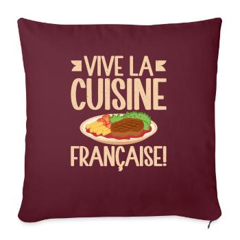 French Food Gifts - Sofa pillowcase 17,3'' x 17,3'' (45 x 45 cm) - burgundy - Front