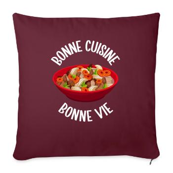 French Food Gifts - Sofa pillowcase 17,3'' x 17,3'' (45 x 45 cm) - burgundy - Front