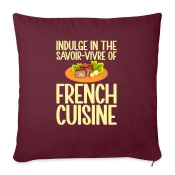 French Food Gifts - Sofa pillowcase 17,3'' x 17,3'' (45 x 45 cm) - burgundy - Front