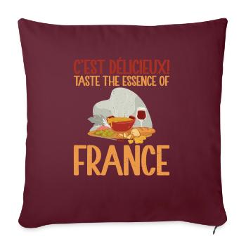 French Food Gifts - Sofa pillowcase 17,3'' x 17,3'' (45 x 45 cm) - burgundy - Front
