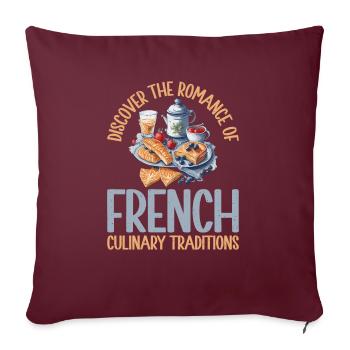 French Food Gifts - Sofa pillowcase 17,3'' x 17,3'' (45 x 45 cm) - burgundy - Front