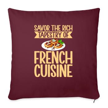 French Food Gifts - Sofa pillowcase 17,3'' x 17,3'' (45 x 45 cm) - burgundy - Front