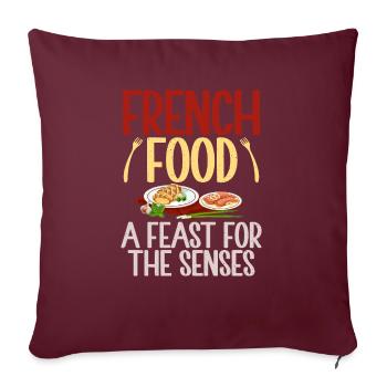 French Food Gifts - Sofa pillowcase 17,3'' x 17,3'' (45 x 45 cm) - burgundy - Front