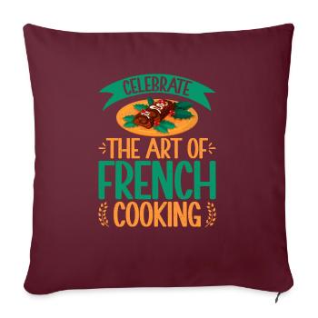 French Food Gifts - Sofa pillowcase 17,3'' x 17,3'' (45 x 45 cm) - burgundy - Front