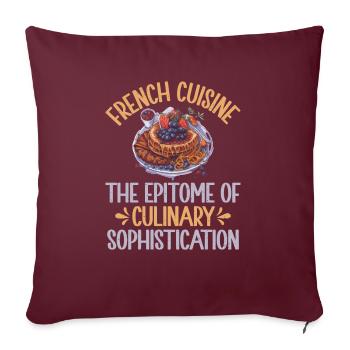 French Food Gifts - Sofa pillowcase 17,3'' x 17,3'' (45 x 45 cm) - burgundy - Front