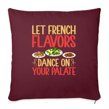 French Food Gifts - Sofa pillowcase 17,3'' x 17,3'' (45 x 45 cm) - burgundy - Front