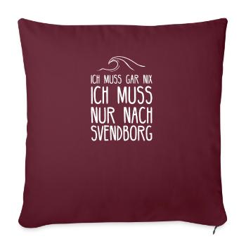 Motif Svenborg I du Danemark pour les Danois - Housse de coussin décorative 45 x 45 cm - bordeaux - Devant
