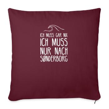 Motif Sønderborg I du Danemark pour les Danois - Housse de coussin décorative 45 x 45 cm - bordeaux - Devant