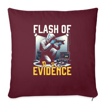 Photographe médico-légal Enquête sur les scènes de crime - Housse de coussin décorative 45 x 45 cm - bordeaux - Devant