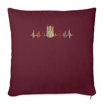 Hamburg Hansestadt Norddeutsch Plattdeutsch - Sofakissenbezug 45 x 45 cm - Burgunderrot - Vorne