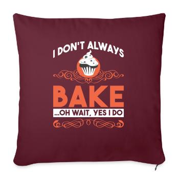 Cake Lover Cake Gift - Sofa pillowcase 17,3'' x 17,3'' (45 x 45 cm) - burgundy - Front