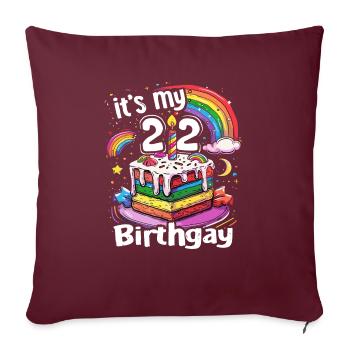 Es Ist Mein Birthgay Birth-gay Lgbt Gay - Sofakissenbezug 45 x 45 cm - Burgunderrot - Vorne