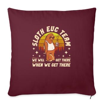 Euc E-monocycle Monocycle Électrique - Housse de coussin décorative 45 x 45 cm - bordeaux - Devant