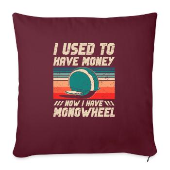 Euc E-monocycle Monocycle Électrique - Housse de coussin décorative 45 x 45 cm - bordeaux - Devant