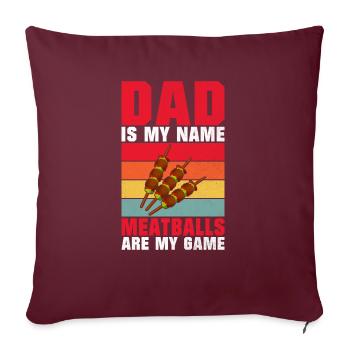 Cadeaux pour les amateurs de boulettes de viande - Housse de coussin décorative 45 x 45 cm - bordeaux - Devant
