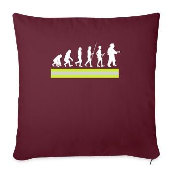 Tshirt pompier pompier pompier pompier 112 - Housse de coussin décorative 45 x 45 cm - bordeaux - Devant