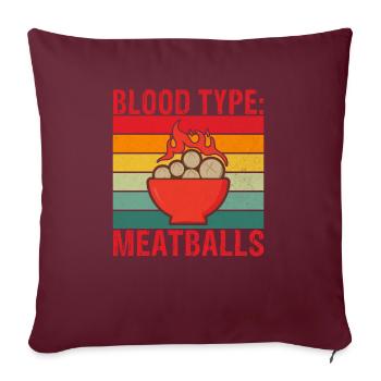 Cadeaux pour les amateurs de boulettes de viande - Housse de coussin décorative 45 x 45 cm - bordeaux - Devant
