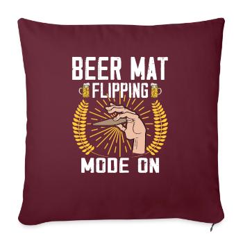 Jeu de dessous de verre Flip Over - Housse de coussin décorative 45 x 45 cm - bordeaux - Devant