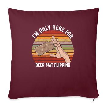 Jeu de dessous de verre Flip Over - Housse de coussin décorative 45 x 45 cm - bordeaux - Devant