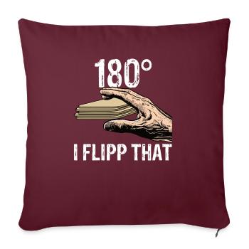 Jeu de dessous de verre Flip Over - Housse de coussin décorative 45 x 45 cm - bordeaux - Devant