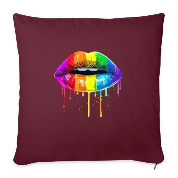 Geburtstag Birthgay Birth-gay Lgbt Gay - Sofakissenbezug 45 x 45 cm - Burgunderrot - Vorne