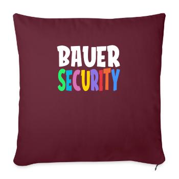 Colorful Bauer Security Rainbow Lettering Logo - Sofakissenbezug 45 x 45 cm - Burgunderrot - Vorne