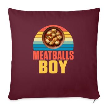 Cadeaux pour les amateurs de boulettes de viande - Housse de coussin décorative 45 x 45 cm - bordeaux - Devant