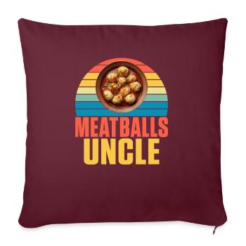Cadeaux pour les amateurs de boulettes de viande - Housse de coussin décorative 45 x 45 cm - bordeaux - Devant