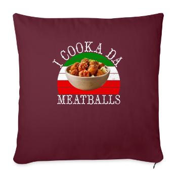 Cadeaux pour les amateurs de boulettes de viande - Housse de coussin décorative 45 x 45 cm - bordeaux - Devant