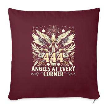 Nombre angélique orientation spirituelle Numérologie - Housse de coussin décorative 45 x 45 cm - bordeaux - Devant