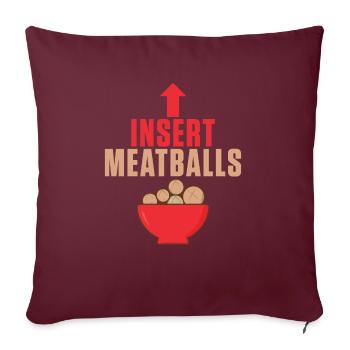 Cadeaux pour les amateurs de boulettes de viande - Housse de coussin décorative 45 x 45 cm - bordeaux - Devant