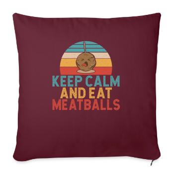 Meatball Lovers Gifts - Sofa pillowcase 17,3'' x 17,3'' (45 x 45 cm) - burgundy - Front