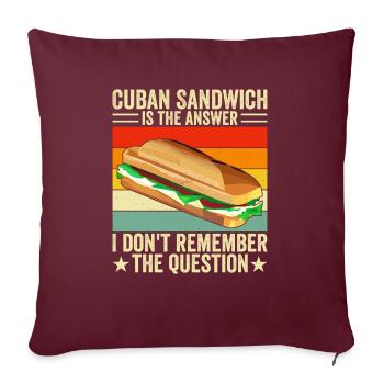 Sandwich Master Deli Sub Lover Sandwich Day Food - Sofakissenbezug 45 x 45 cm - Burgunderrot - Vorne