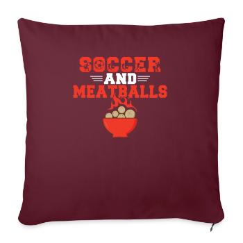 Cadeaux pour les amateurs de boulettes de viande - Housse de coussin décorative 45 x 45 cm - bordeaux - Devant
