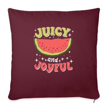 Melon Poison - Housse de coussin décorative 45 x 45 cm - bordeaux - Devant