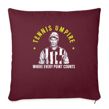 Arbitre de tennis Ref Jeu de sport Arbitre officiel - Housse de coussin décorative 45 x 45 cm - bordeaux - Devant