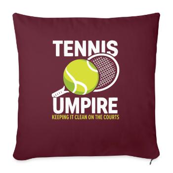 Arbitre de tennis Ref Jeu de sport Arbitre officiel - Housse de coussin décorative 45 x 45 cm - bordeaux - Devant