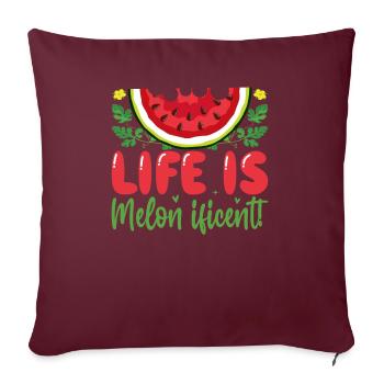 Melon Poison - Sofa pillowcase 17,3'' x 17,3'' (45 x 45 cm) - burgundy - Front
