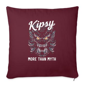 Monstre de la rivière Hudson Kipsy Cryptozoologie Cryptid - Housse de coussin décorative 45 x 45 cm - bordeaux - Devant