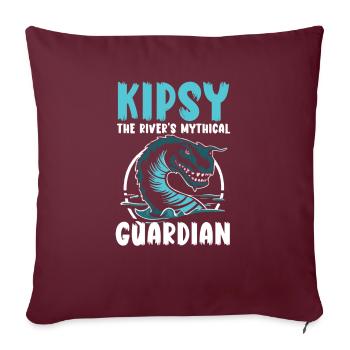 Monstre de la rivière Hudson Kipsy Cryptozoologie Cryptid - Housse de coussin décorative 45 x 45 cm - bordeaux - Devant