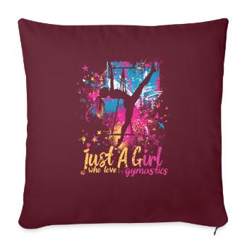 Gymnaste cool de la roue de charrette - Housse de coussin décorative 45 x 45 cm - bordeaux - Devant