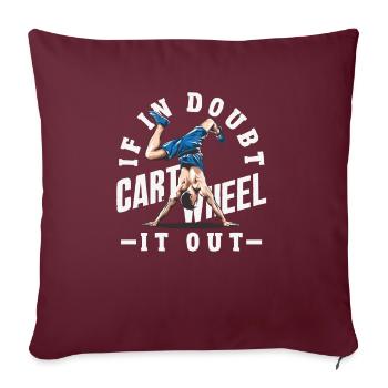 Gymnastique cool de la roue de charrette - Housse de coussin décorative 45 x 45 cm - bordeaux - Devant