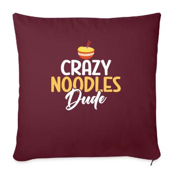 Cadeaux d’amoureux des nouilles - Housse de coussin décorative 45 x 45 cm - bordeaux - Devant
