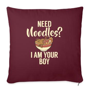 Noodle Lover Gifts - Sofa pillowcase 17,3'' x 17,3'' (45 x 45 cm) - burgundy - Front